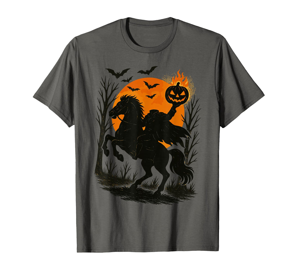 Headless Horseman Scary Pumpkin Spooky Halloween Unisex T-shirt, Sweatshirt, Hoodie (1)