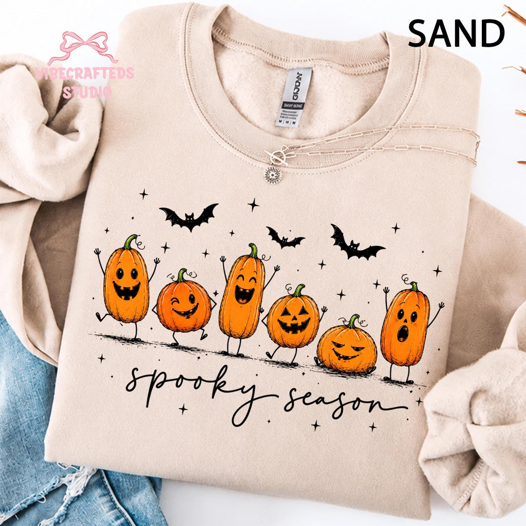 Halloween Pumpkin Comfort Colors Spooky Season Pumpkin Tee Jack Lantern Fall Autumn Halloween (4)