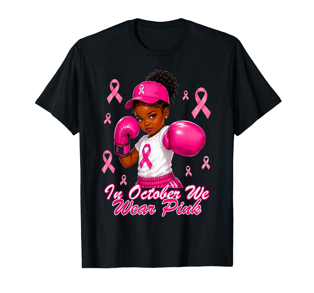 Afro Black Girl African American Breast Cancer Pink Ribbon (1)