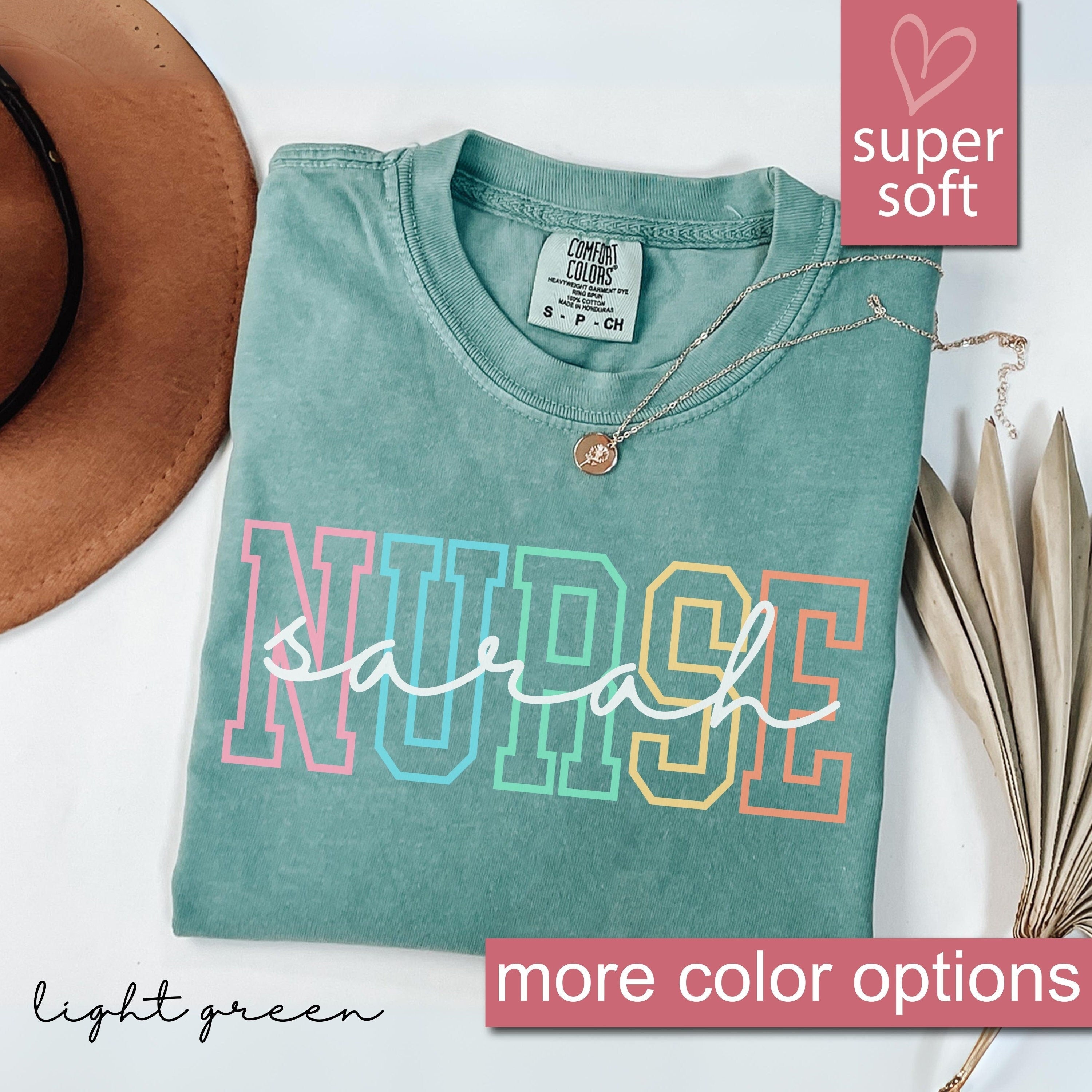 Comfort Colors Nurse Custom Nurse Nurse Nursing School Tee Nurse Tee Nurse Er Nurse Nurse Tee (1)