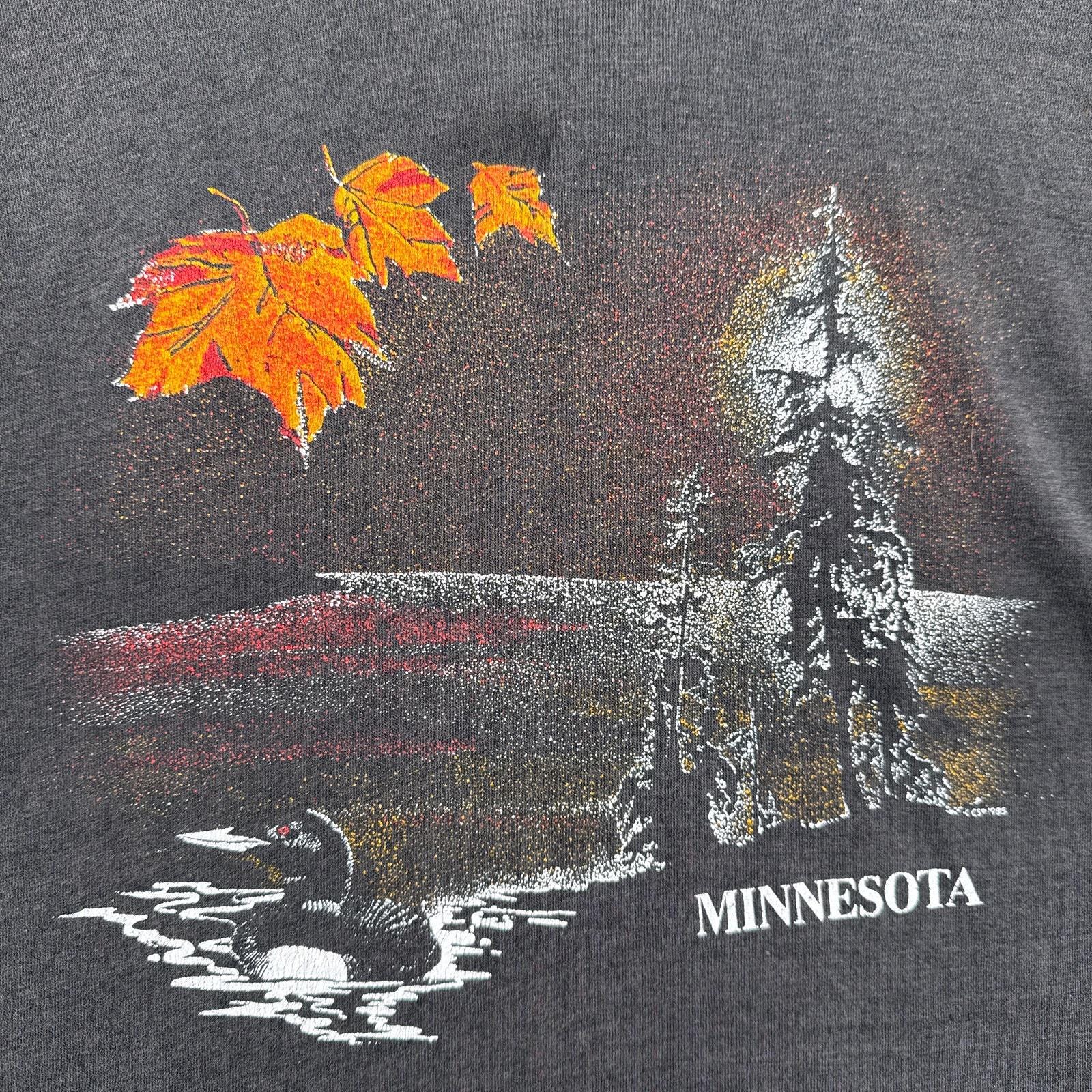 Vintage 1985 Minnesota Lake Loon Xl Unisex T-shirt, Sweatshirt, Hoodie (2)