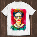 Frida Kahlo Pink Watercolor Lips Bite Gamer Meme Music Tee C1586 (1)