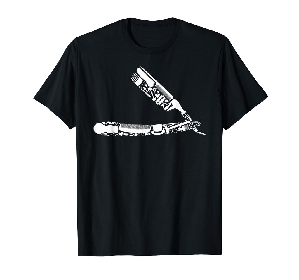 Barber'S Straight Edge Razor Icons Barbershop Tools Unisex T-shirt, Sweatshirt, Hoodie (1)