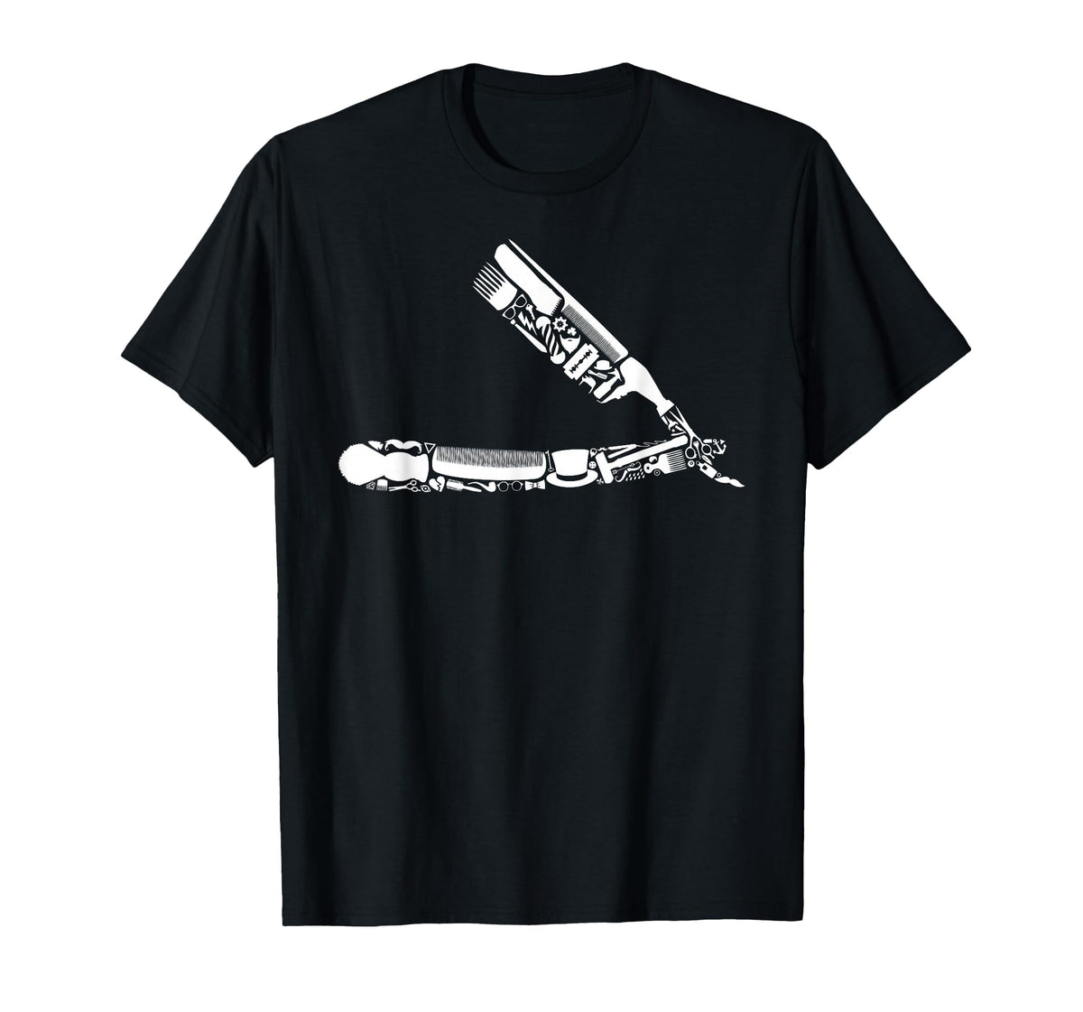 Barber'S Straight Edge Razor Icons Barbershop Tools Unisex T-shirt, Sweatshirt, Hoodie (1)