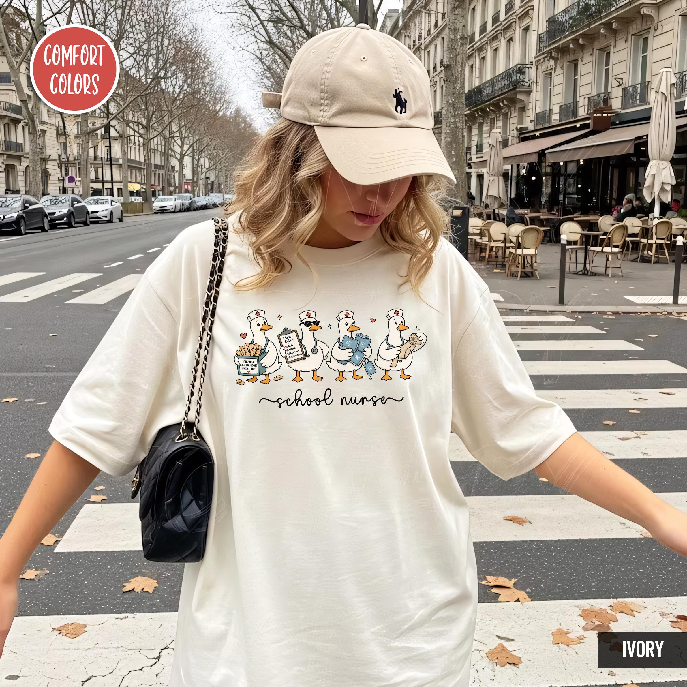 Welcome Back School Nurse Goose Nurse Retro Back School Nurse Nurse Appreciation Tee School Nurse (3)