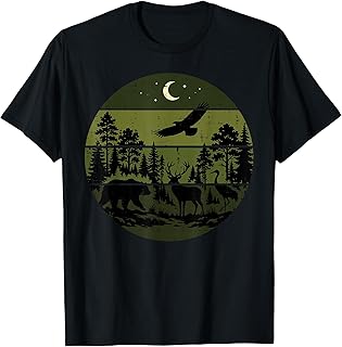 Wildlife Forest Silhouette Nature Outdoors Unisex T-shirt, Sweatshirt, Hoodie (1)