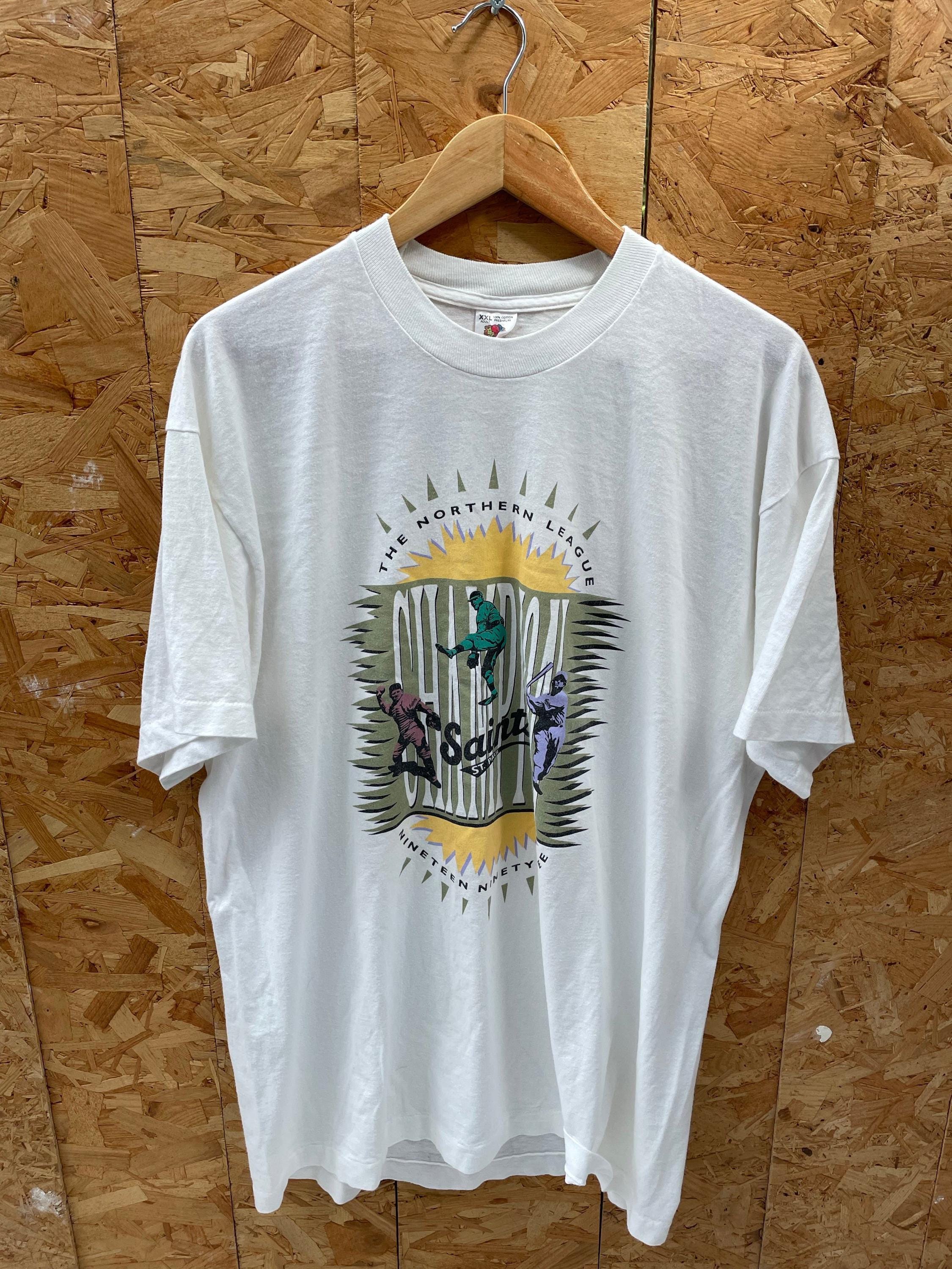 Vintage 93 Northern League Saints Baseball Single Stitch Xxl White (2)