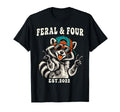 Feral Four Raccoon 4th Birthday Unisex T-shirt, Sweatshirt, Hoodie (1)