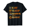Cat Cats Lover Eat Sleep Warrior Cat Repeat Cat Unisex T-shirt, Sweatshirt, Hoodie (1)