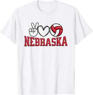 Peace Love Volleyball Nebraska Unisex T-shirt, Sweatshirt, Hoodie (1)