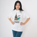 Vintage Dunedin 2000 White Zealand Landmark Souvenir Travel Tourist Tee Y2k Size Medium (1)
