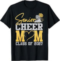 Senior Cheerleader Mom Cheer Class 2027 Graduation Unisex T-shirt, Sweatshirt, Hoodie (1)