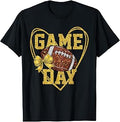 Game Day Touchdown Football Heart Mom Go Cheer Yellow Unisex T-shirt, Sweatshirt, Hoodie (1)