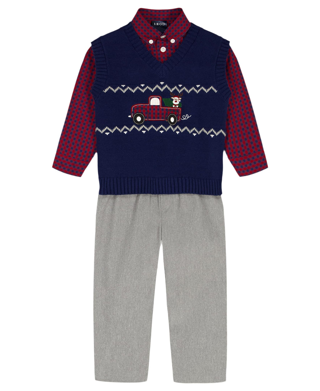 3-Piece Holiday Sweater Vest Dress Pants Set Unisex T-shirt, Sweatshirt, Hoodie (1)