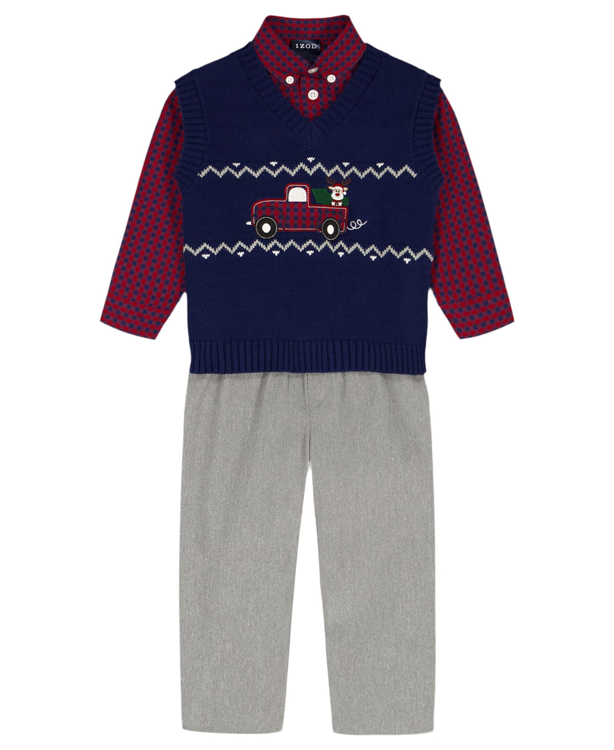 3-Piece Holiday Sweater Vest Dress Pants Set Unisex T-shirt, Sweatshirt, Hoodie (1)