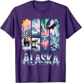 Alaskan Bear Moose Eagle Lake Mountain Aurora Borealis Unisex T-shirt, Sweatshirt, Hoodie (1)