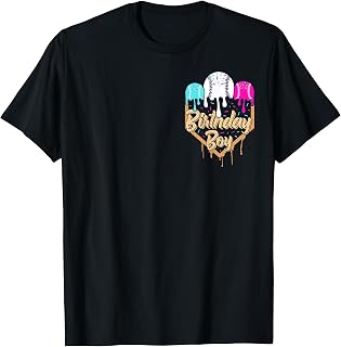 7th Birthday Baseball Ice Cream Drip Sprinkles Year Old (1)