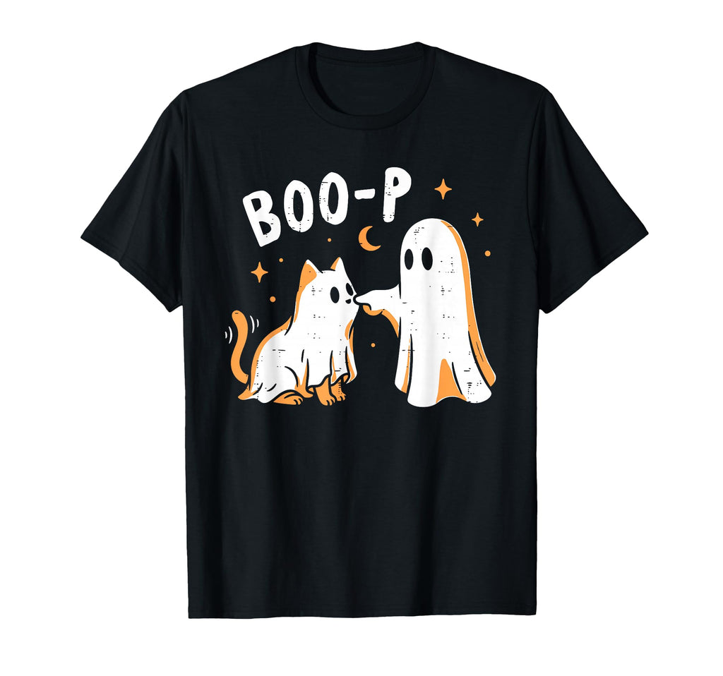 Boo-P Ghost Cat Halloween Cat Mom Trick Treat Unisex T-shirt, Sweatshirt, Hoodie (1)