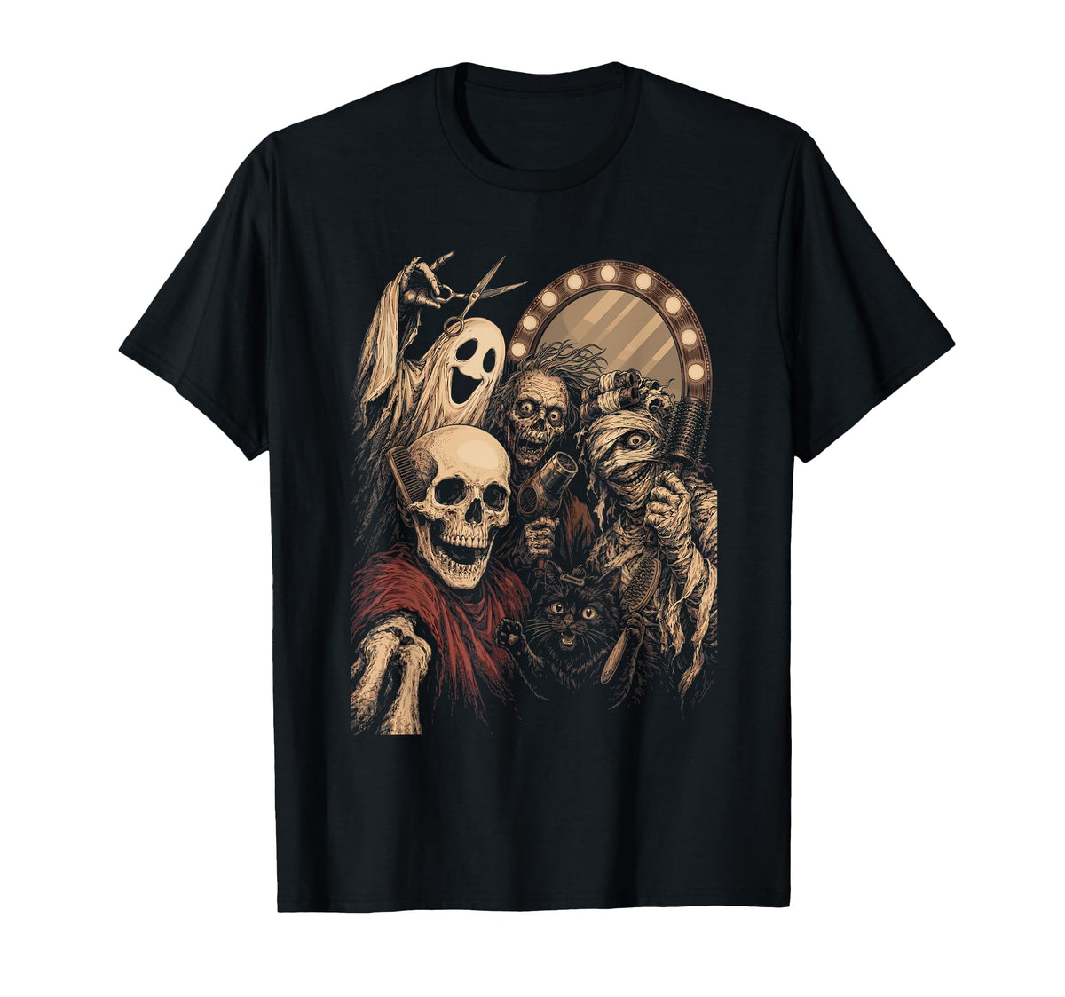 Halloween Hairstylist Crew Skeleton Spooky Hair Salon Squad (1)
