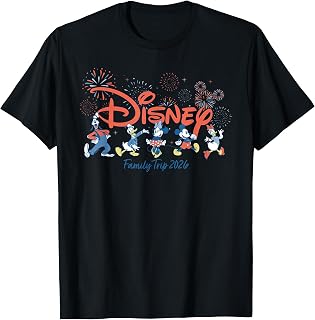 Mickey Friends Family Trip 2026 Fireworks July 4th Unisex T-shirt, Sweatshirt, Hoodie (1)