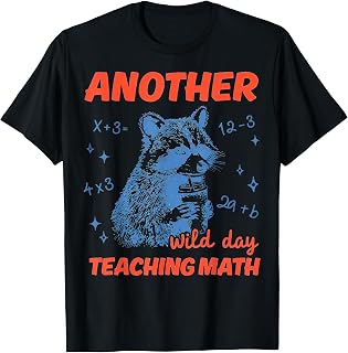 Raccoon Math Teacher Another Wild Day Teaching Math Unisex T-shirt, Sweatshirt, Hoodie (1)
