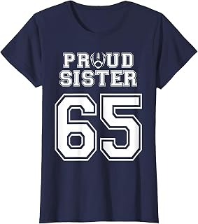 Custom Proud Football Sister Number 65 Personalized Unisex T-shirt, Sweatshirt, Hoodie (1)