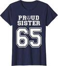 Custom Proud Football Sister Number 65 Personalized Unisex T-shirt, Sweatshirt, Hoodie (1)