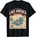 Lake America Vintage Map Unisex T-shirt, Sweatshirt, Hoodie (1)