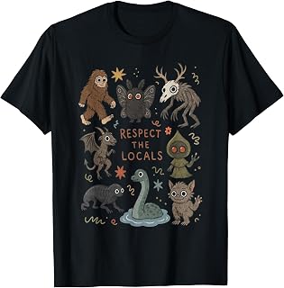 Respect Locals Cryptid Lover Cryptozoology Paranormal Unisex T-shirt, Sweatshirt, Hoodie (1)
