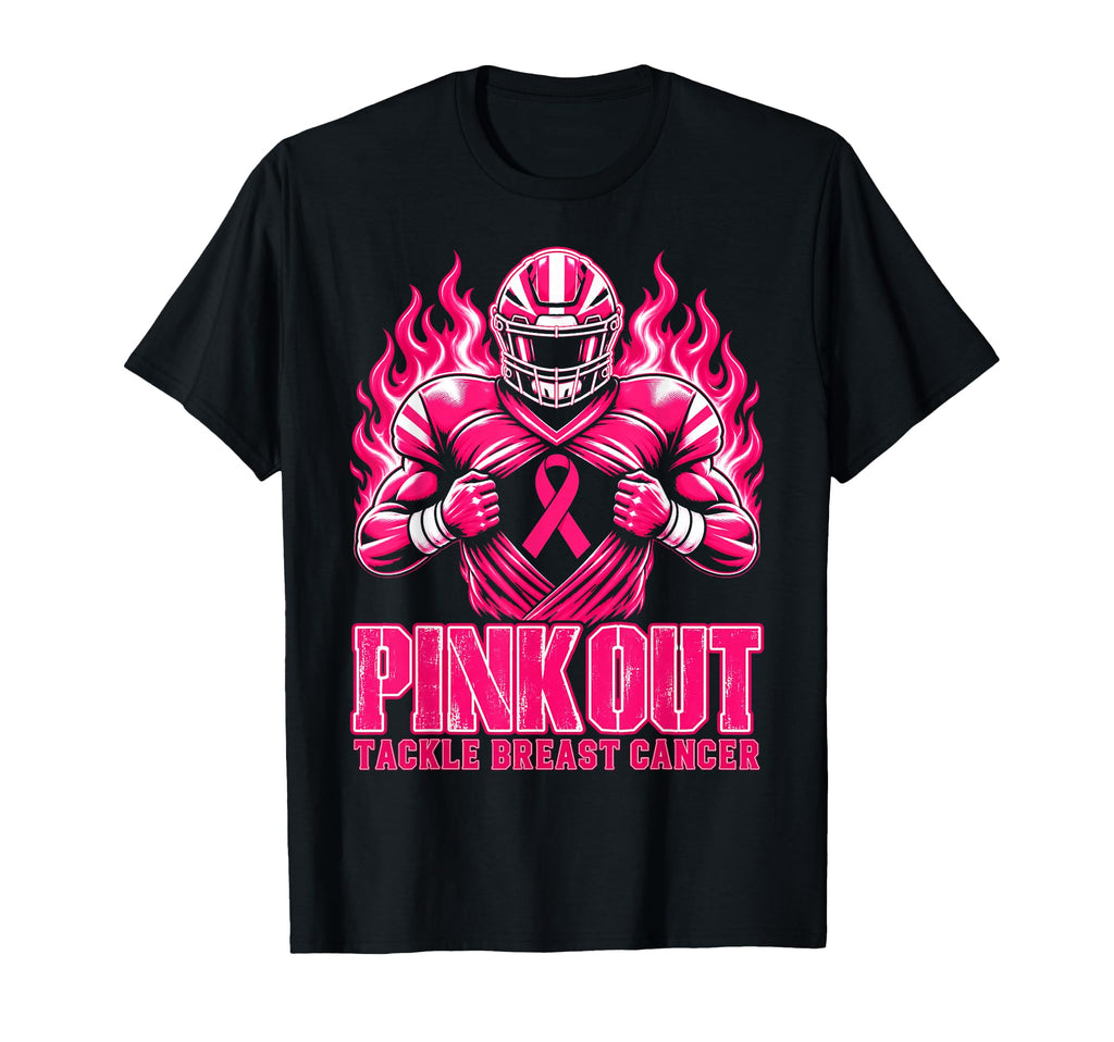 Pink Tackle Breast Cancer Football Aware Pink Ribbon Unisex T-shirt, Sweatshirt, Hoodie (1)