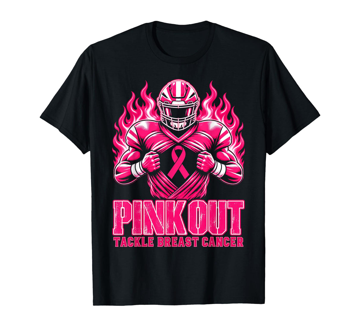 Pink Tackle Breast Cancer Football Aware Pink Ribbon Unisex T-shirt, Sweatshirt, Hoodie (1)