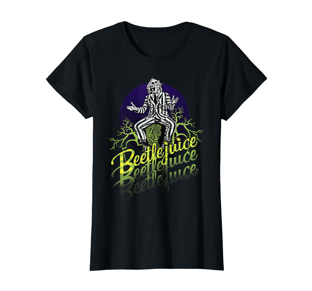 Beetlejuice Three Times Text Portrait Unisex T-shirt, Sweatshirt, Hoodie (1)
