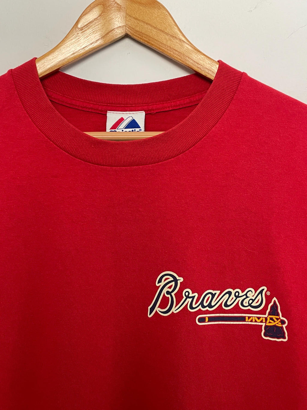 Vintage Majestic Atlanta Braves Legacy Mlb Baseball Red Size Large (4)