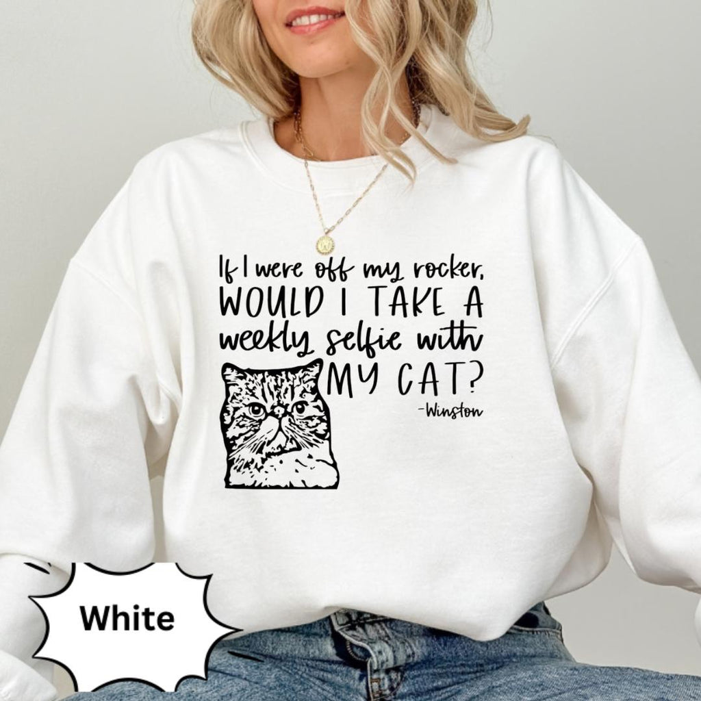 Girl Winston Cat Selfie Tv Show Merch Unisex T-shirt, Sweatshirt, Hoodie (1)