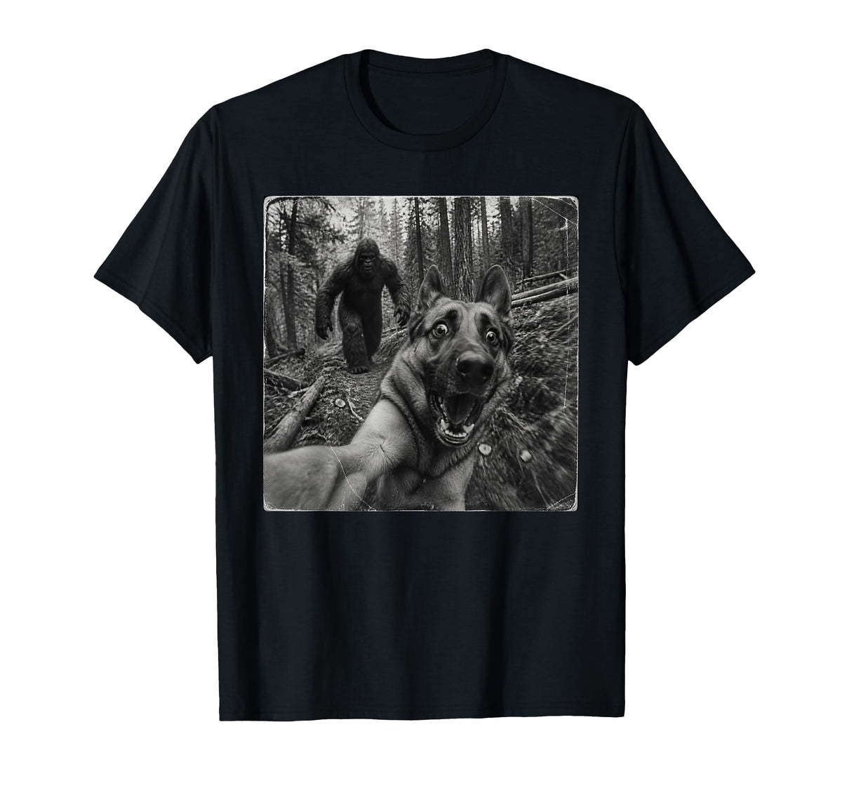 Bigfoot German Shepherd Unisex T-shirt, Sweatshirt, Hoodie (1)