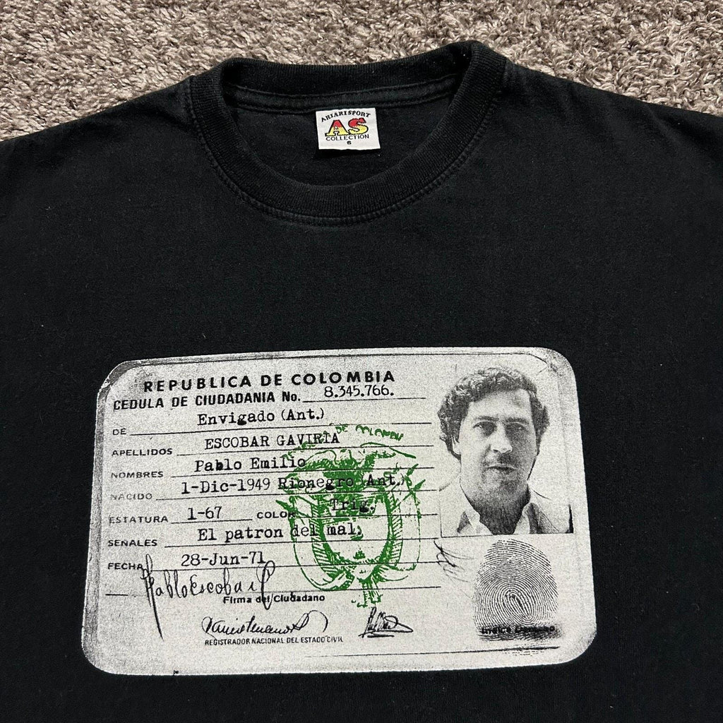 Vintage Pablo Escobar Colombia Id 90s Y2k Black Small Unisex T-shirt, Sweatshirt, Hoodie (2)