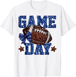 Game Day Football Blue Coquette Bow Team Spirit Touchdown (1)