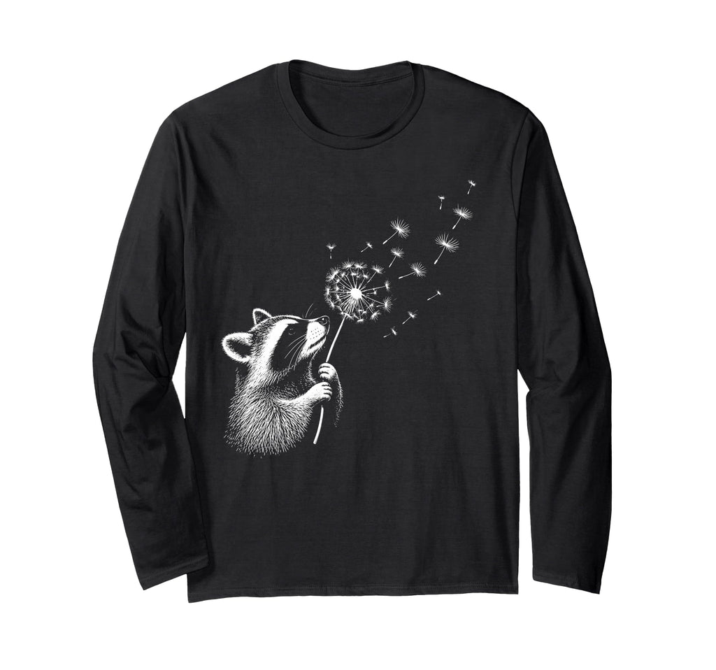 Dandelion Wish Raccoon Vintage Sketch Unisex T-shirt, Sweatshirt, Hoodie (1)