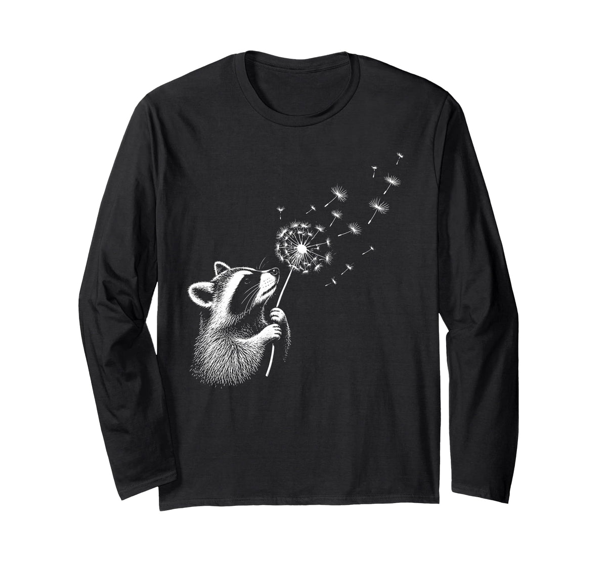 Dandelion Wish Raccoon Vintage Sketch Unisex T-shirt, Sweatshirt, Hoodie (1)
