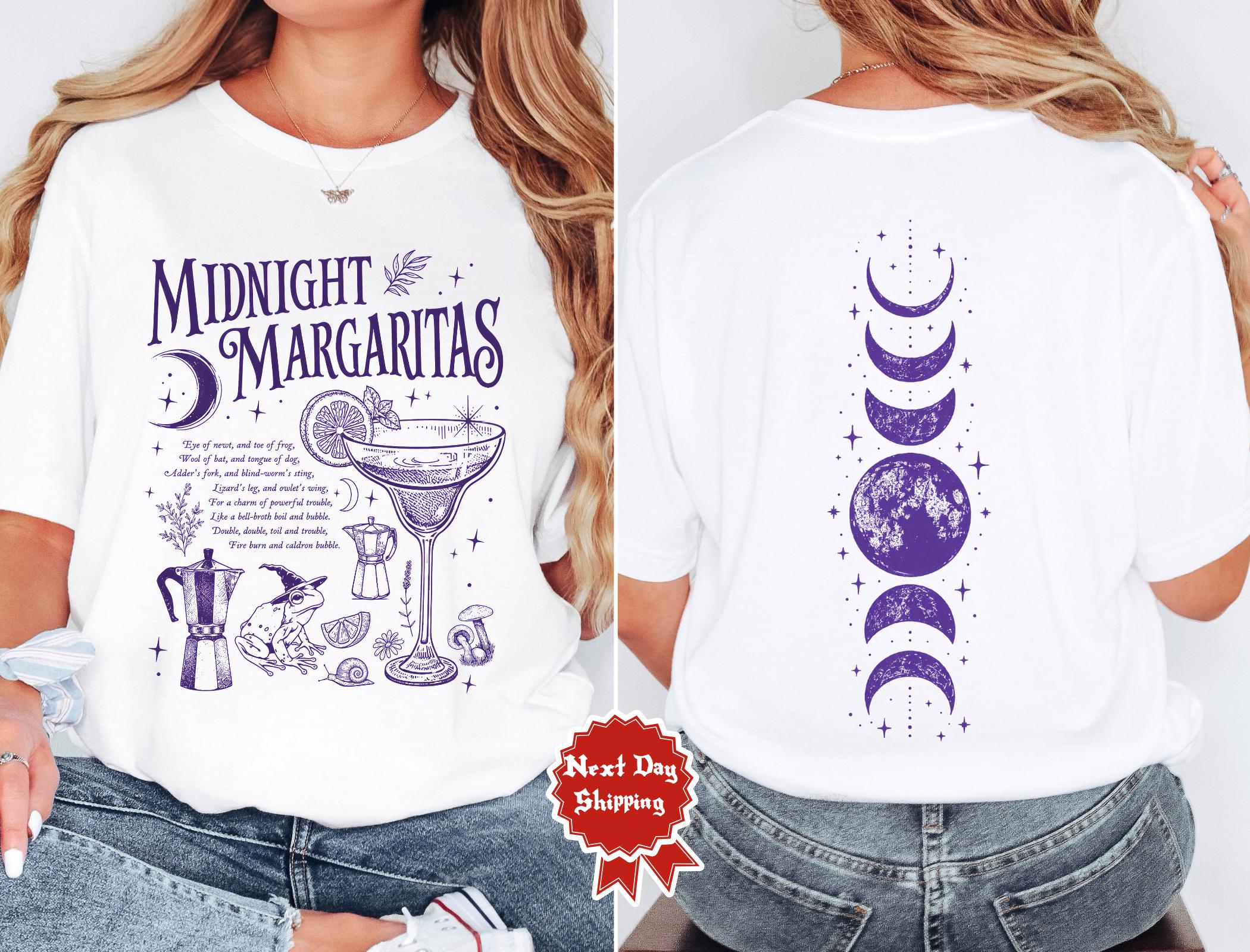 Retro Midnight Margaritas Practical Magic Tee Retro Halloween Movie Tequila Spooky Season (2)