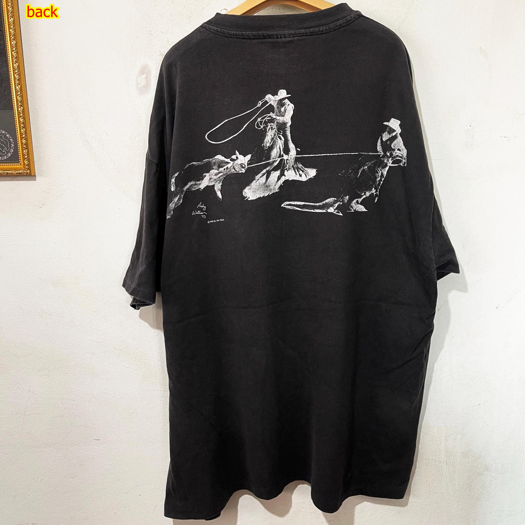 Vintage 90s Cowboy Roping Western Rodeo Size Xxl Unisex T-shirt, Sweatshirt, Hoodie (1)