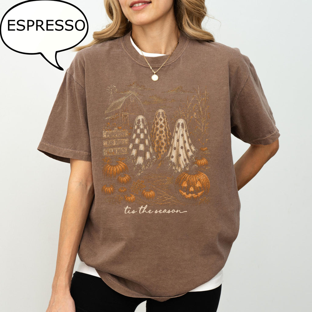 Comfort Colors Tis Season Halloween Ghos Spooky Season Unisex T-shirt, Sweatshirt, Hoodie (3)