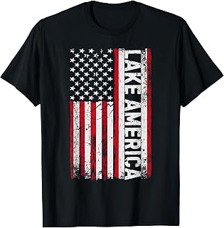 Vintage Lake America Flag Unisex T-shirt, Sweatshirt, Hoodie (1)