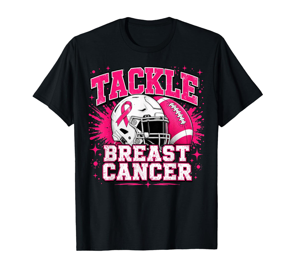 Tackle Breast Cancer Awareness American Football Pink Ribbon (1)
