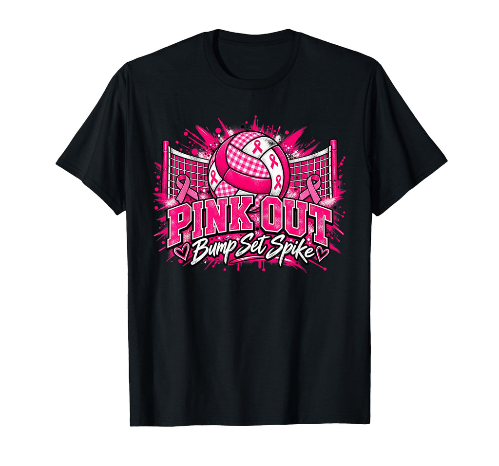 Pink Volleyball Breast Cancer Awareness Unisex T-shirt, Sweatshirt, Hoodie (1)