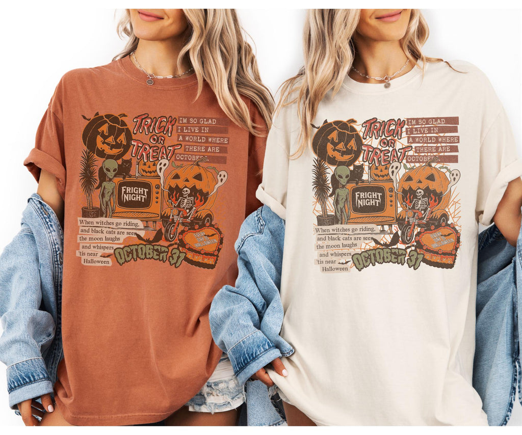 Comfort Colors Halloween Collage Retro Halloween Spooky Season Ghost Tee Halloween Halloween (2)
