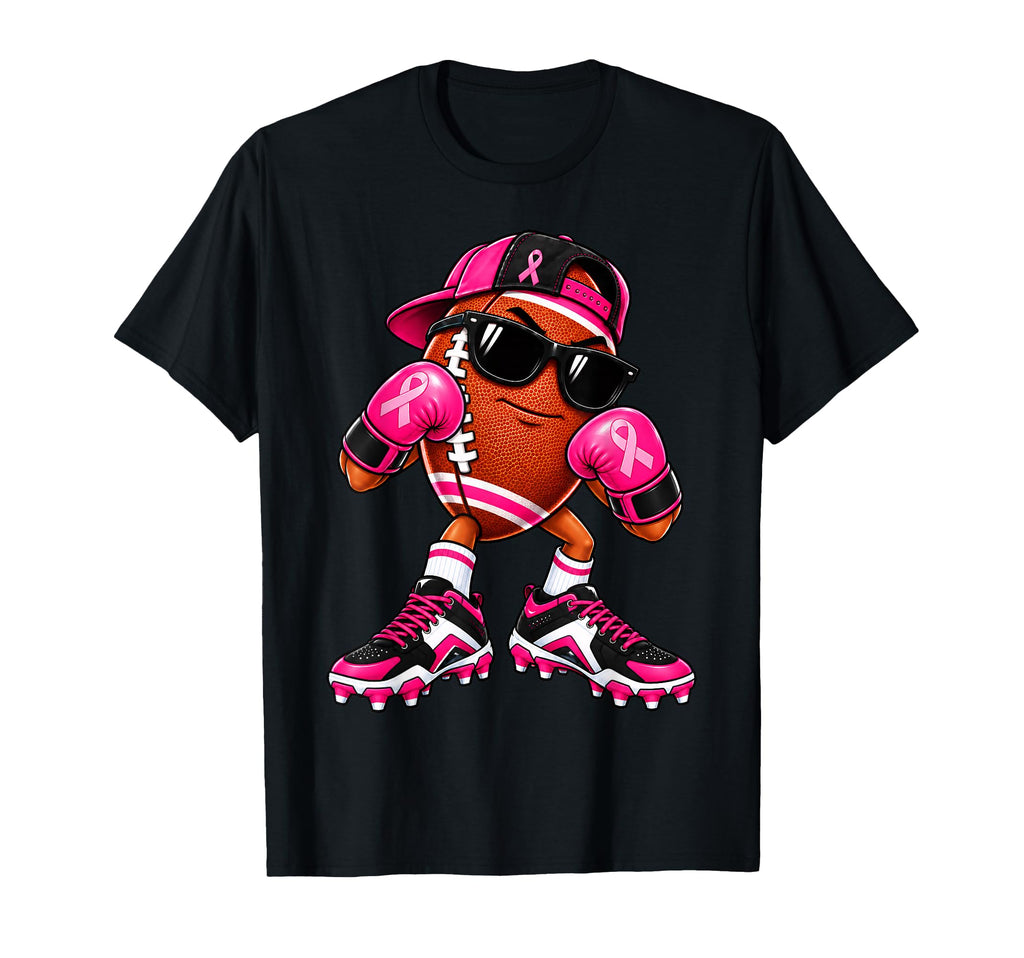 Football Pink Ribbon Breast Cancer Awareness Unisex T-shirt, Sweatshirt, Hoodie (1)