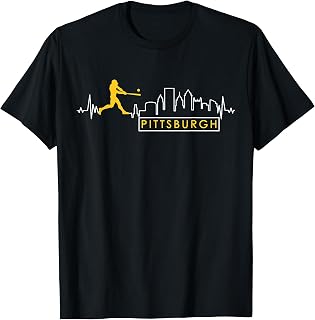 Pittsburgh Lovers Skyline Retro Baseball Heartbeat Unisex T-shirt, Sweatshirt, Hoodie (1)