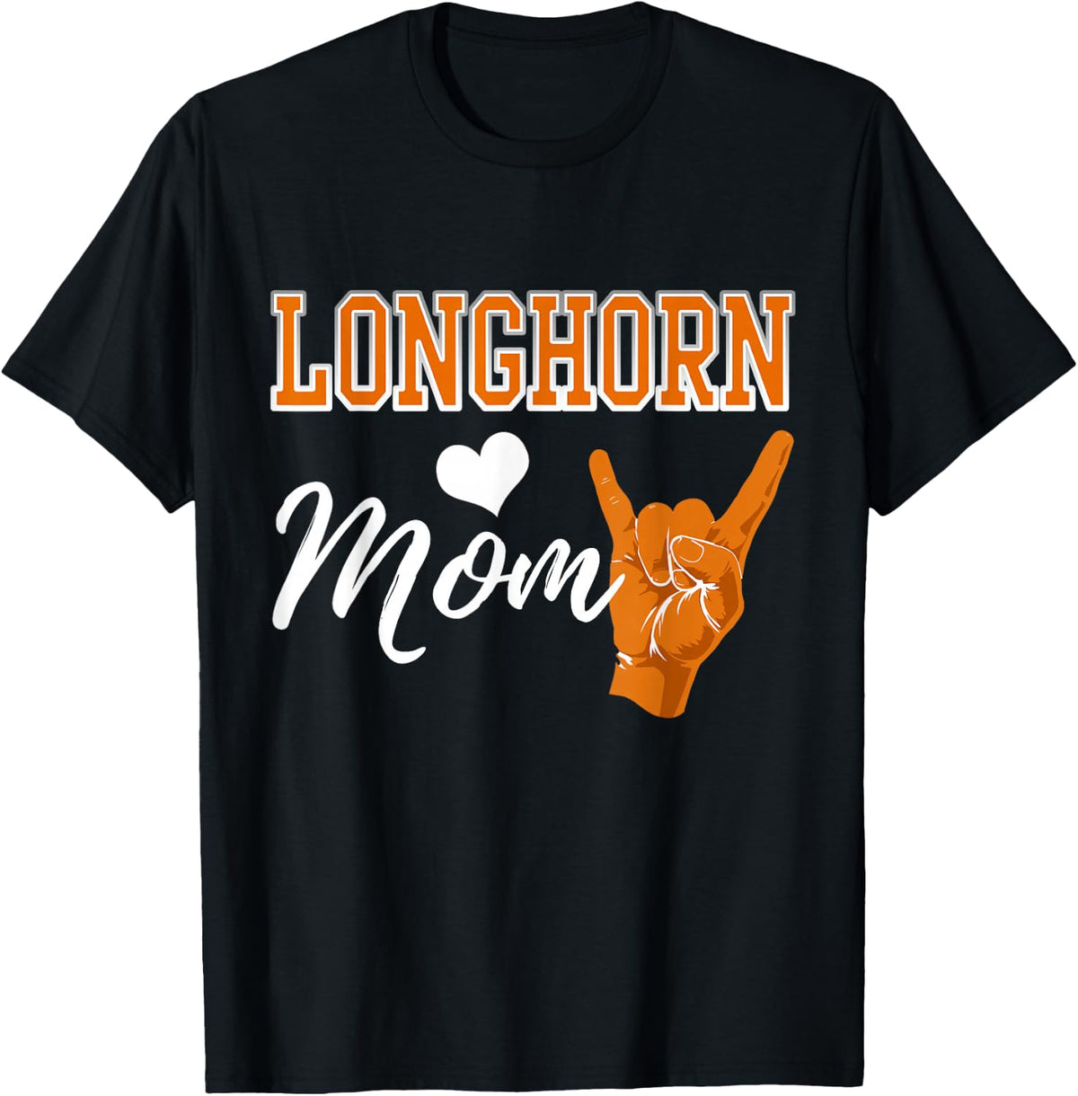 Longhorn Mom Heart Souvenir Unisex T-shirt, Sweatshirt, Hoodie (1)