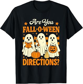 Fall Ween Directions Teacher Halloween Ghost Unisex T-shirt, Sweatshirt, Hoodie (1)